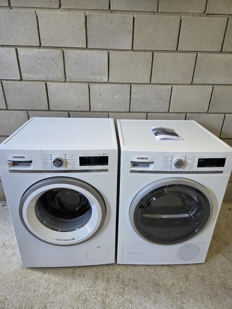 Wasmachine siemens en droogkast siemens 9 kilo, Elektronische apparatuur, Ophalen, 8 tot 10 kg, Zo goed als nieuw, Voorlader