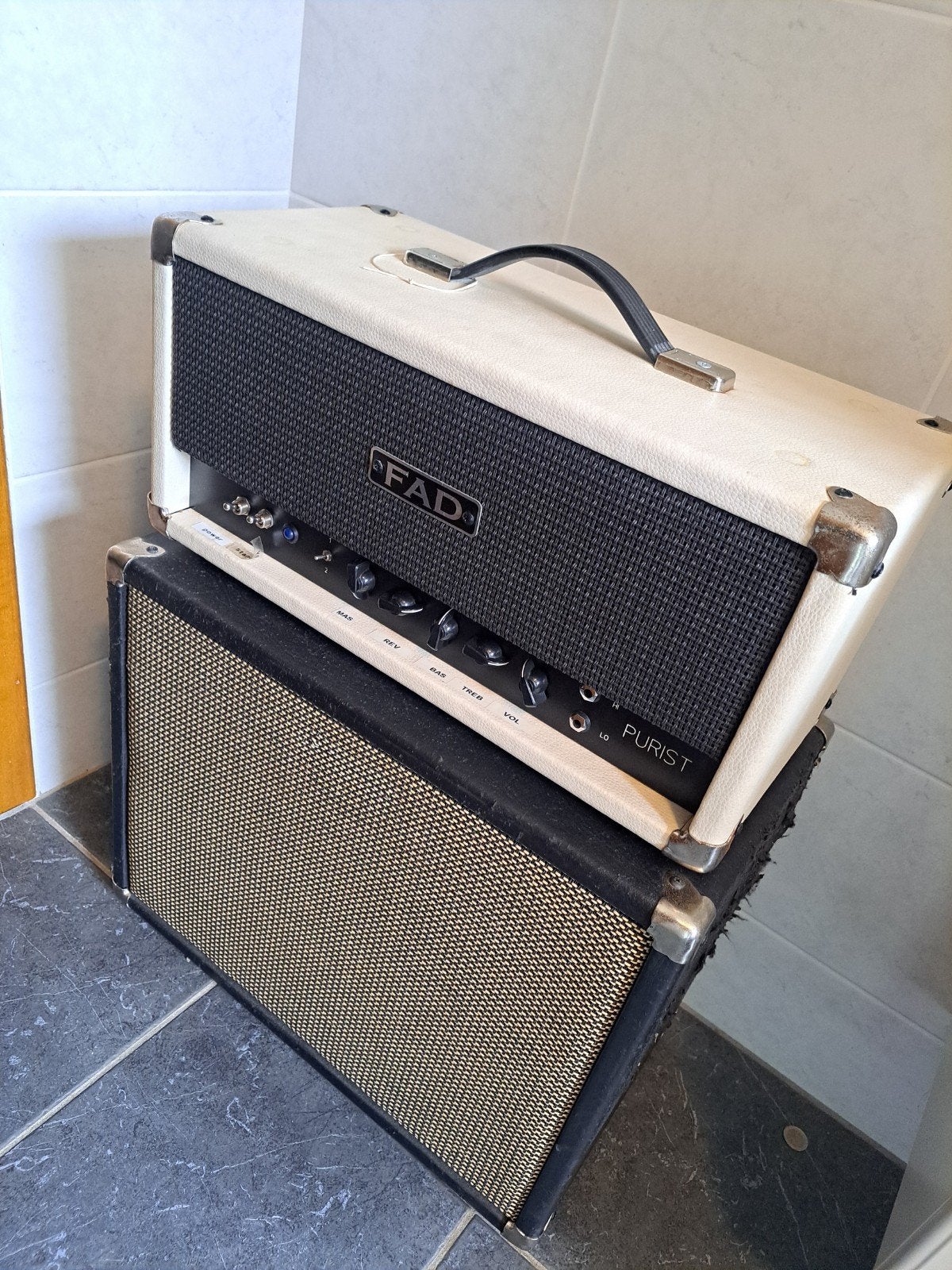 FAD Purist head + FAD 112 cab (ook apart te koop), Muziek en Instrumenten, Ophalen, Gebruikt, Gitaar, Minder dan 50 watt