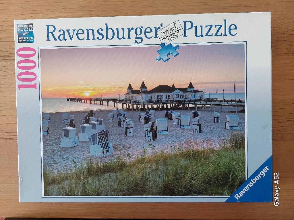 puzzel 1000 st - Ravensburger - Duitsland: Ahlbeck, Ophalen of Verzenden, 500 t/m 1500 stukjes, Zo goed als nieuw, Legpuzzel