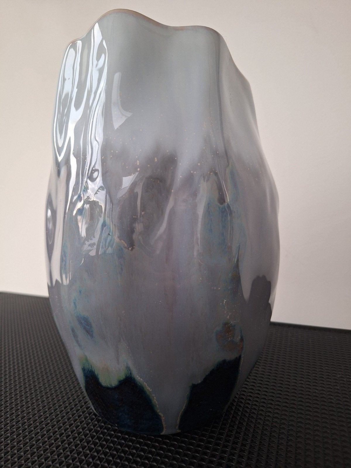 Handgemaakte epoxy resin vaas– oceaan design, Enlèvement ou Envoi, Fait main, Gris