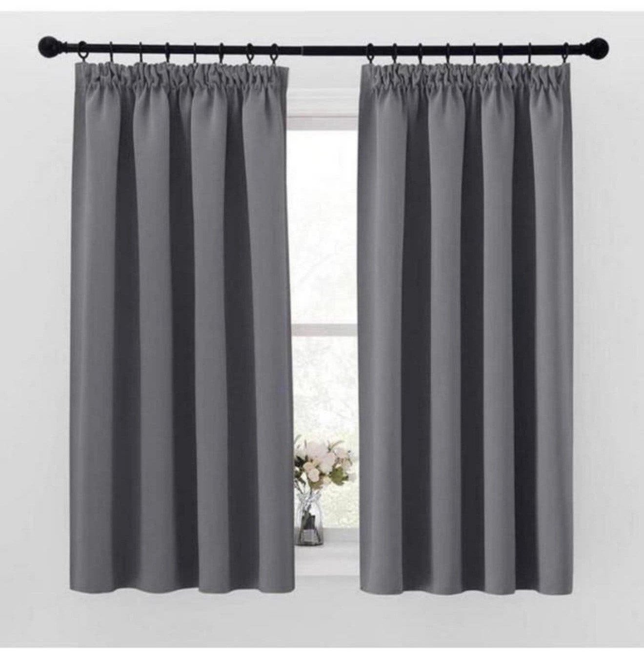 Effen verduisterende gordijnen, warmte-isolerend 140x145 set, Ophalen of Verzenden, Nieuw