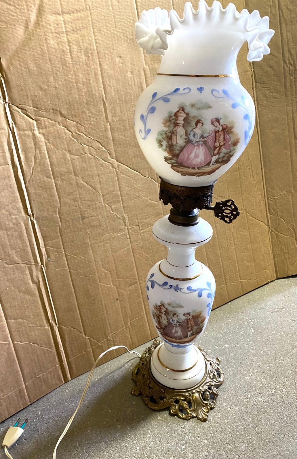 Opaline staande lamp 60 cm, Maison & Meubles, Enlèvement, Utilisé