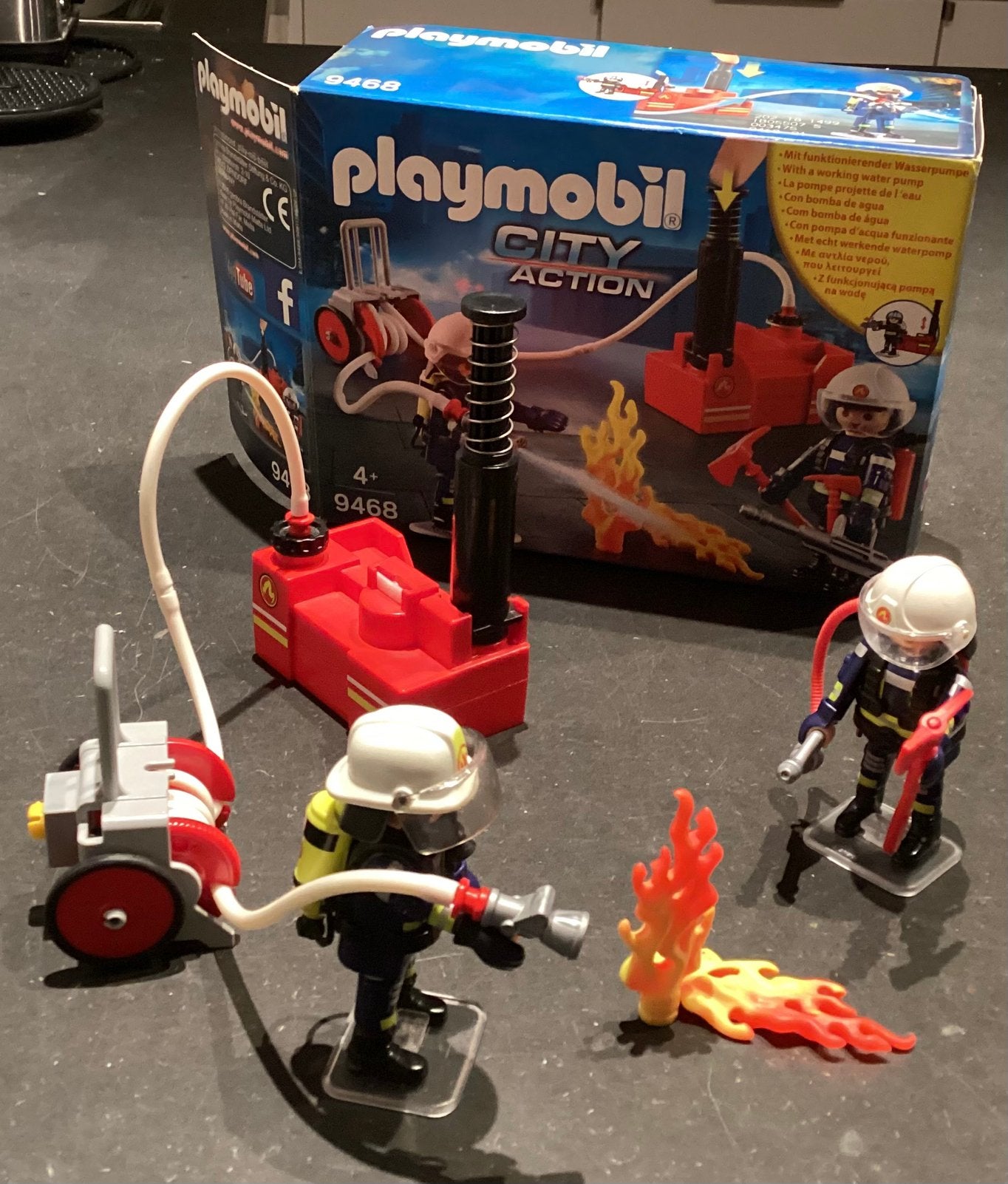 Playmobil 9468 : Pompiers avec matériel d’incendie., Enlèvement ou Envoi, Comme neuf, Kit complet