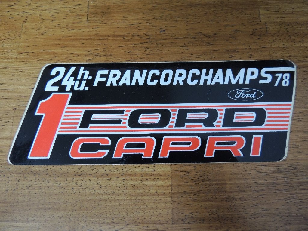 Ford Capri 24u Francorchamps 78 sticker, Verzamelen, Verzenden, Zo goed als nieuw, Auto of Motor