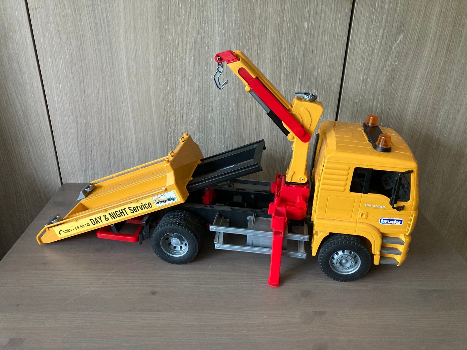 Bruder takelwagen, Ophalen, Gebruikt