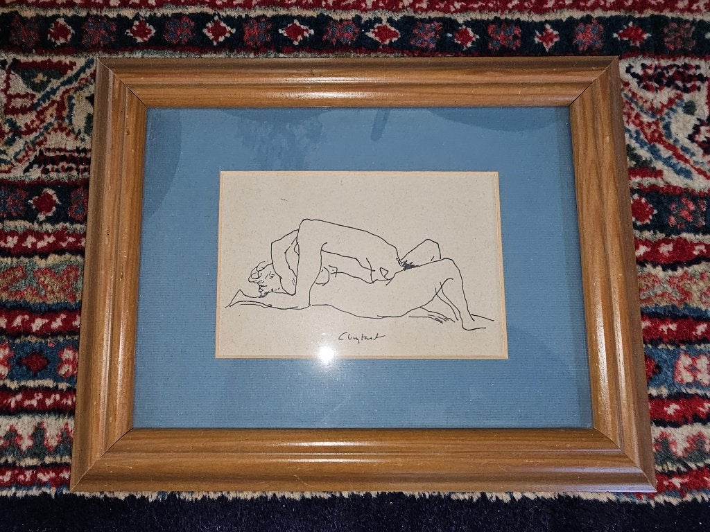 Constant Nieuwenhuijs  Cobra Groep  Erotische, Ophalen, Gesigneerd, Tekening, Papier