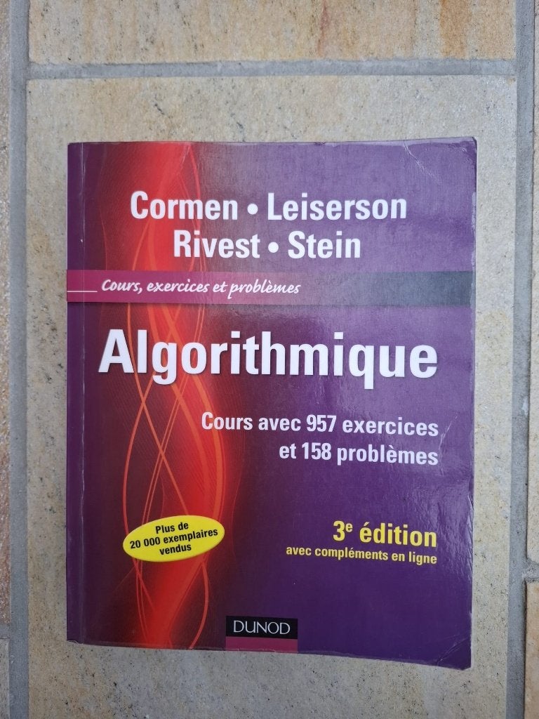 Algorithmique - 3ème édition - Thomas Cormen, Enlèvement ou Envoi, DUNOD