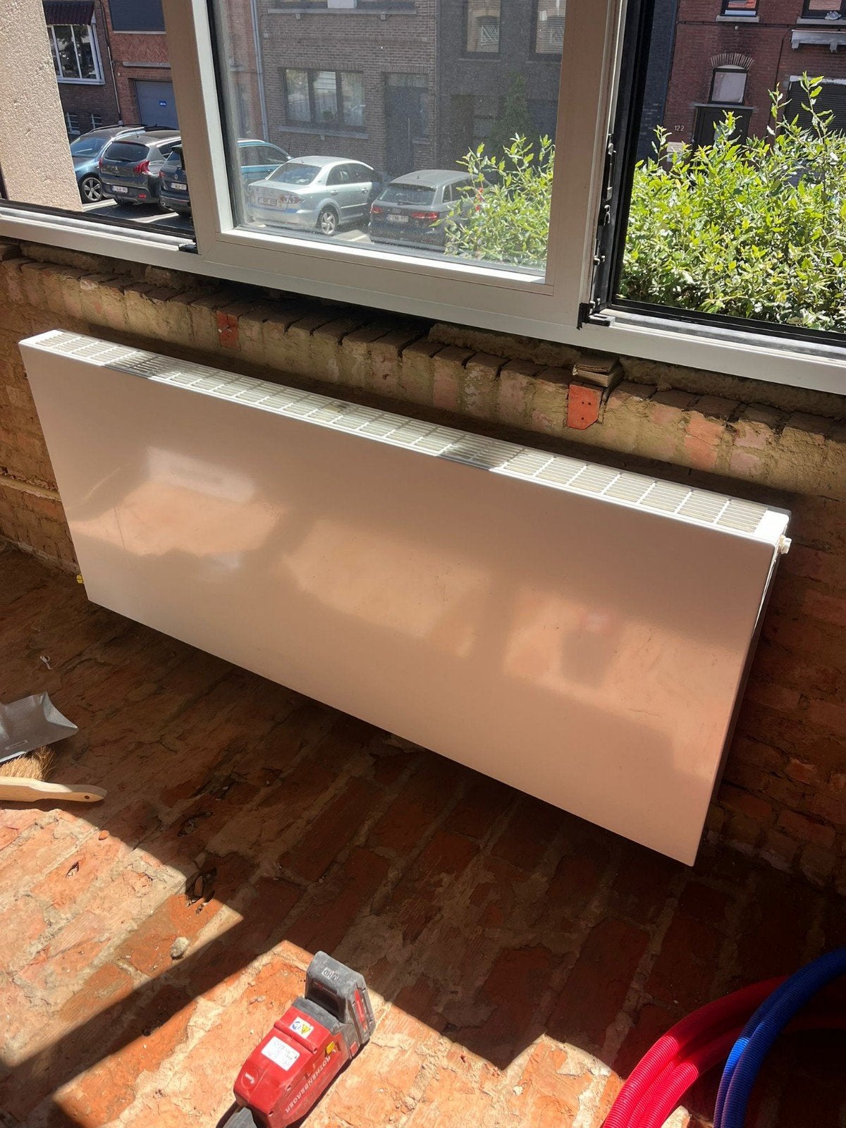 Vlakke radiator, Ophalen, Radiator