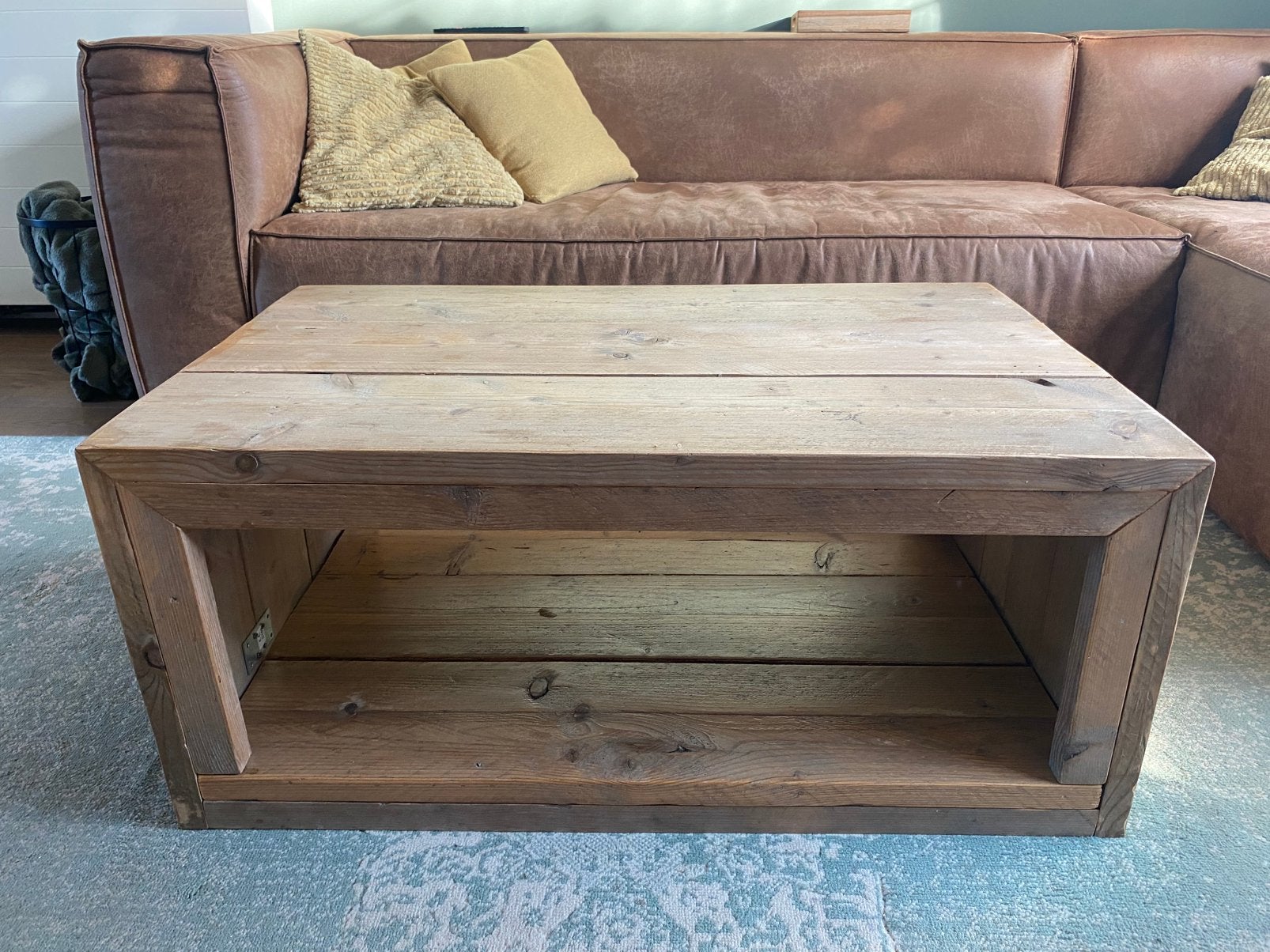 Salon tafel oud steigerhout, Huis en Inrichting, Ophalen, Gebruikt