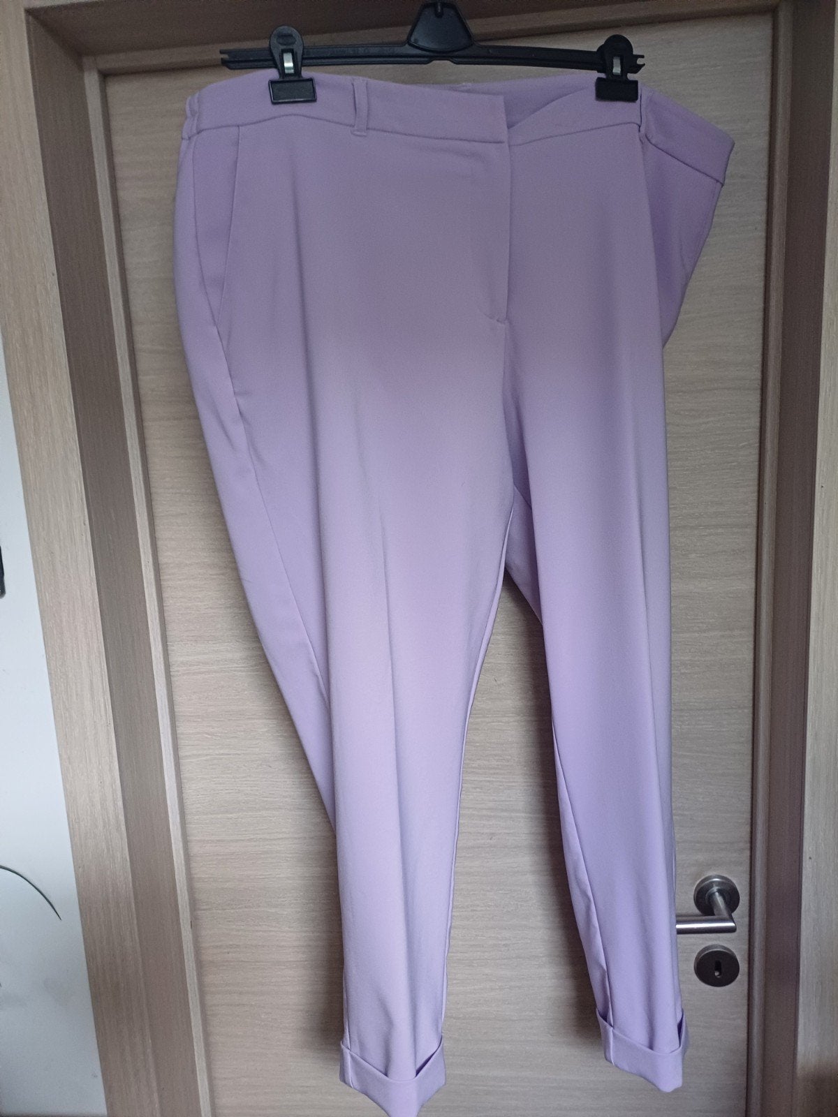 M&S lila broek Mt 52, Kleding | Dames, M&S, Ophalen of Verzenden, Zo goed als nieuw, Broek of Spijkerbroek