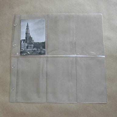 10 feuilles avec 6 cases verticales cartes postale anciennes, Envoi