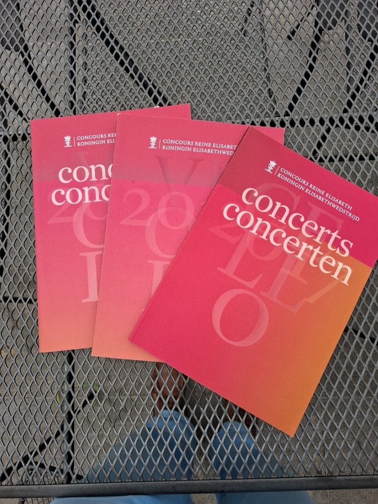 Programme Concours Reine Elisabeth, Enlèvement, Comme neuf, Concours Musical Reine Elisabeth