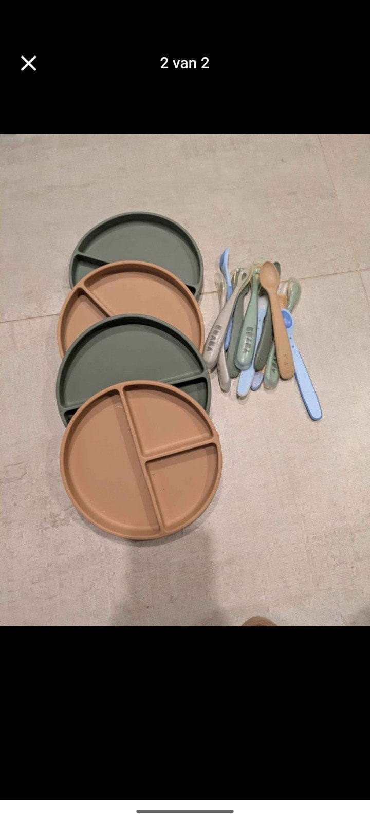 mushie borden en bestek silicone, Huis en Inrichting, Keuken | Bestek, Ophalen