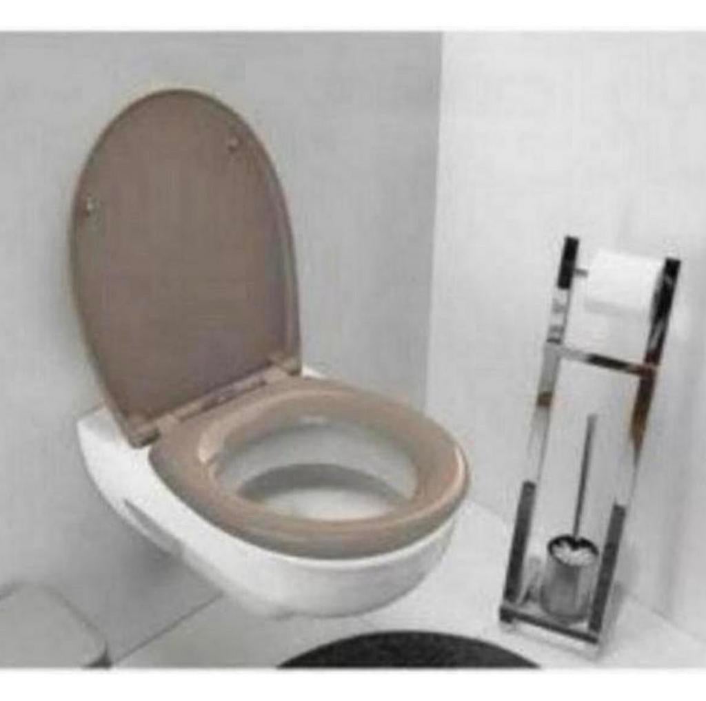 Bruin-Grijs-Beige WC Toilet bril, wcbril toiletbril Nieuw, Ophalen of Verzenden, Nieuw, Toilet
