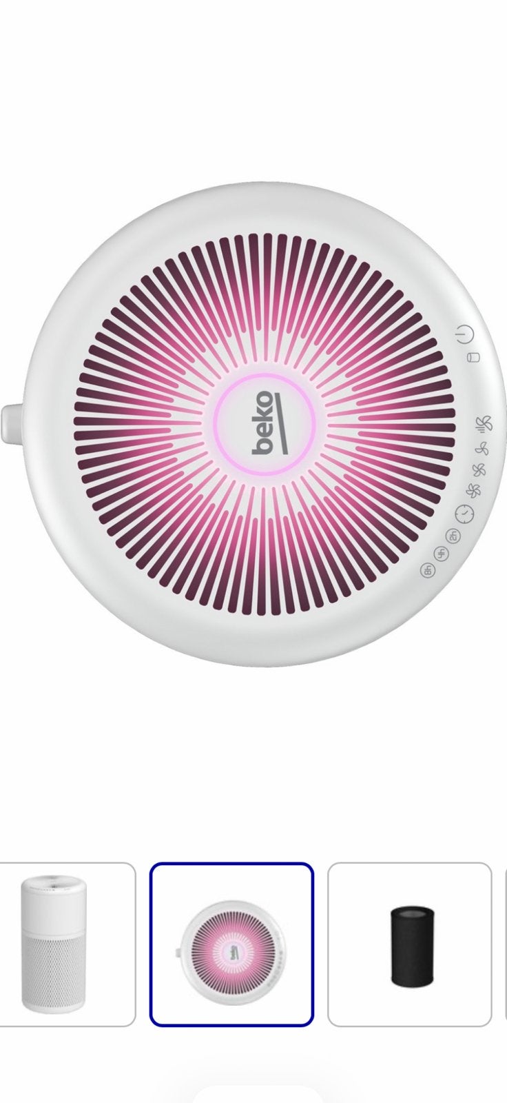 Purificateur d'air Beko ATP7100I Filtre Pollen LED blanc, Electroménager, Enlèvement ou Envoi, Neuf, Purificateur d'air