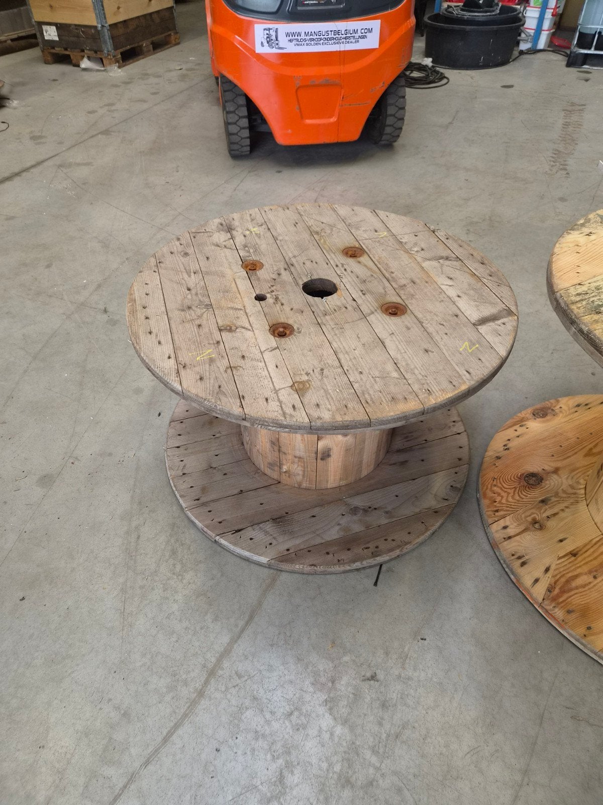 houten kabelhaspel, Tuin en Terras, Ophalen, Rond, Hout