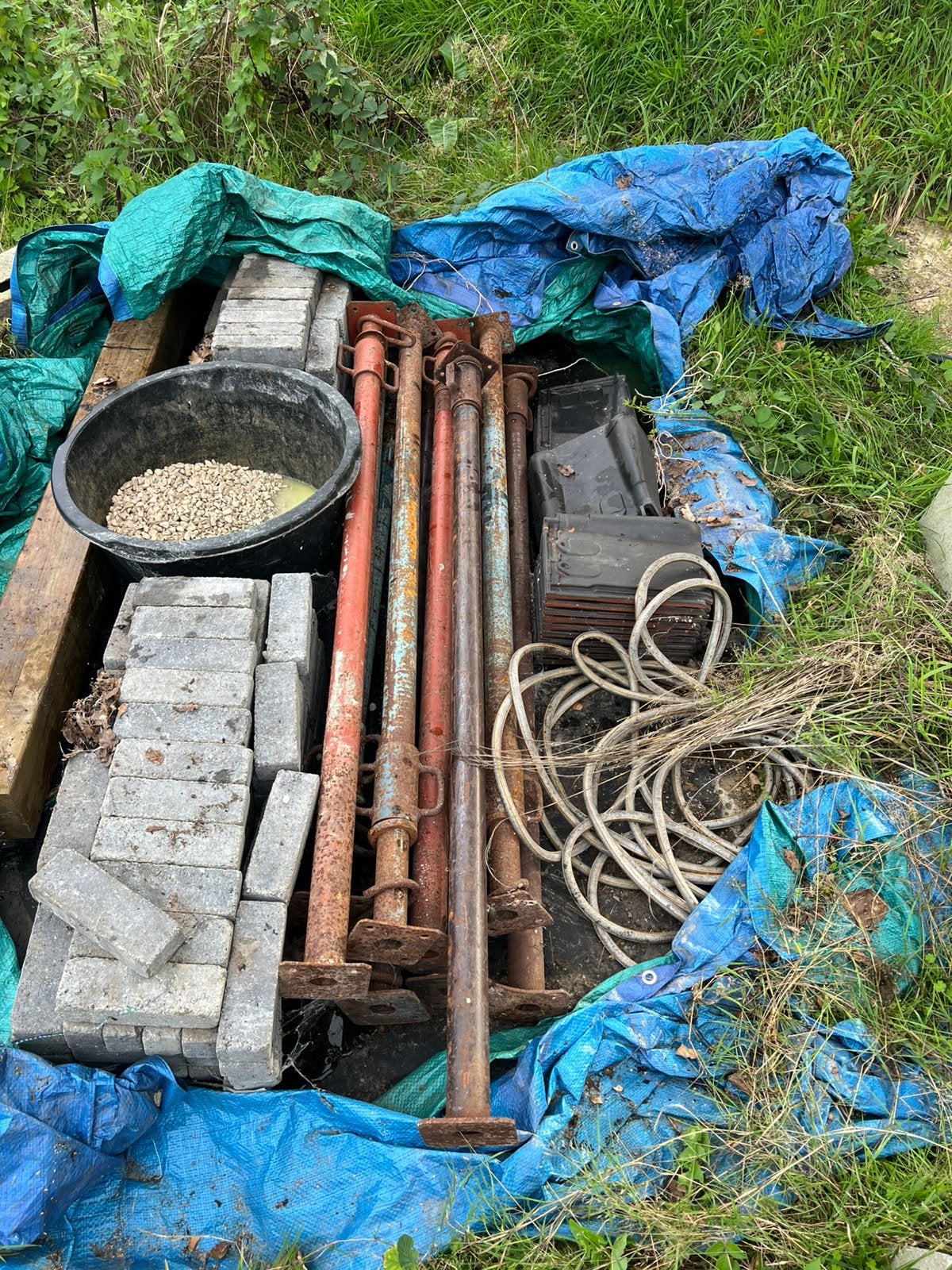 Bouw stippen / stempels / schoren, Ophalen