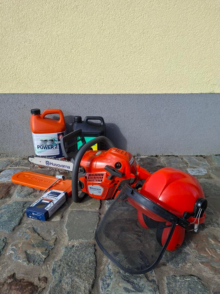 Kettingzaag Husqvarna 130 met veel toebehoren, Tuin en Terras, Ophalen, Zo goed als nieuw