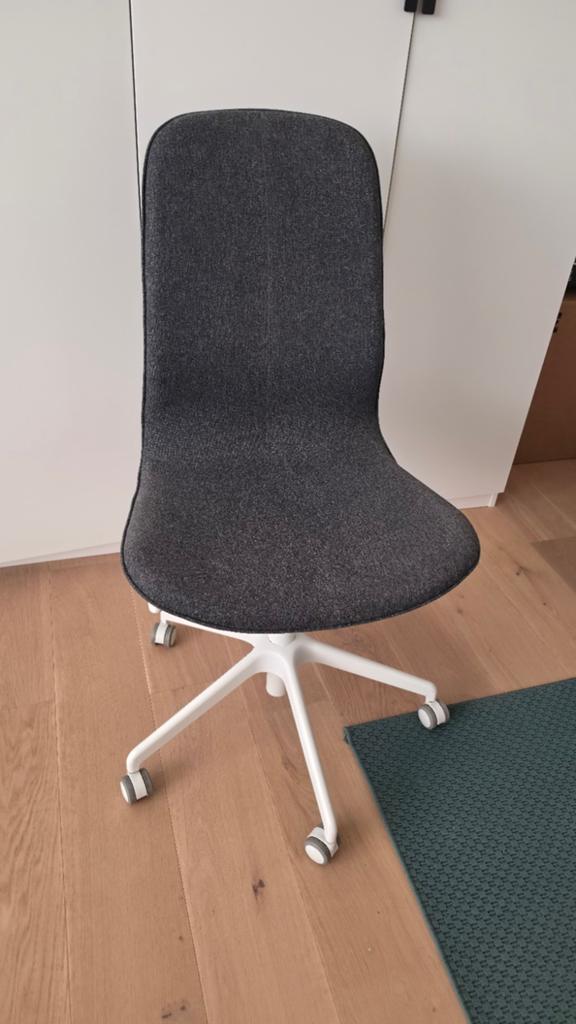 Chaise de bureau IKEA LÅNGFJÄLL - Gunnared gris foncé/blanc, Enlèvement, Blanc, Chaise de bureau