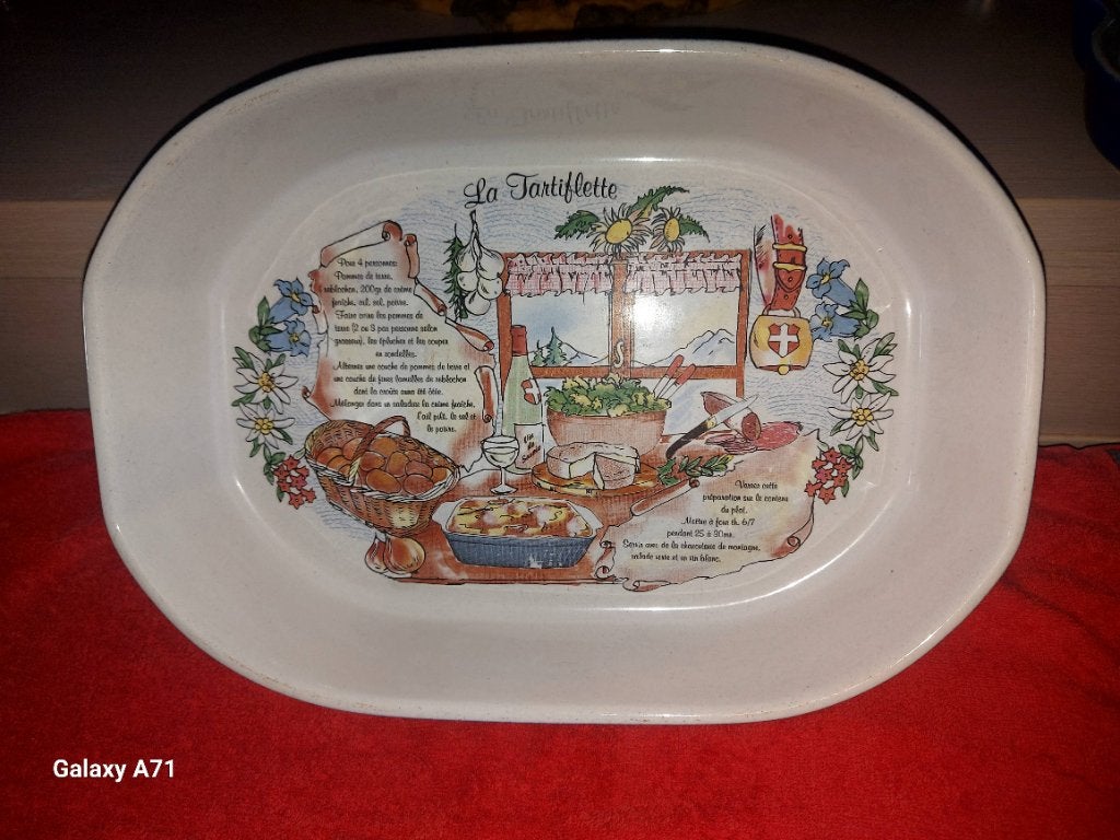 Plat à tartiflette en céramique savoyarde, Enlèvement, Utilisé, Céramique