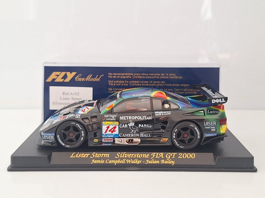 Fly A102 Lister Storm Silverstone FIA GT 2000 Rainbow, Overige merken, Racebaan, Nieuw, Ophalen of Verzenden