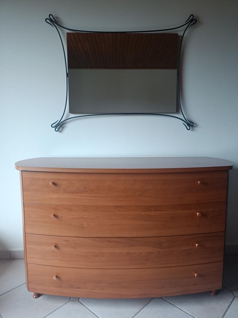 Mooie designcommode met spiegel - bieden kan!, Maison & Meubles, 3 ou 4 tiroirs, Enlèvement, Comme neuf