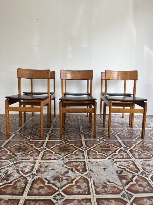 Abstracta eetkamerstoelen, Van den Berghe - Pauvers, Ophalen, Gebruikt, Zwart, Vintage, mid-century