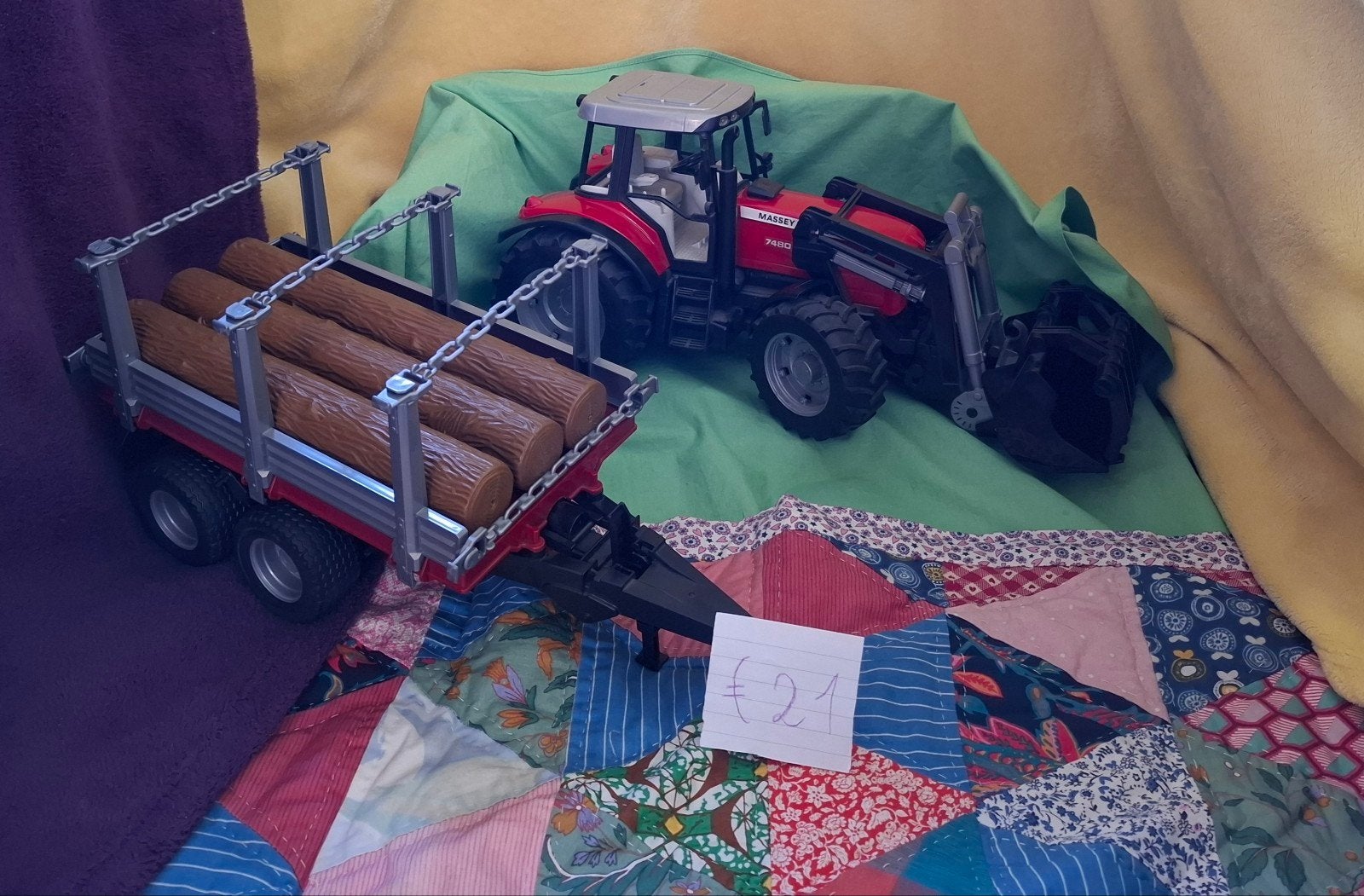 Bruder graafmachine, Ophalen