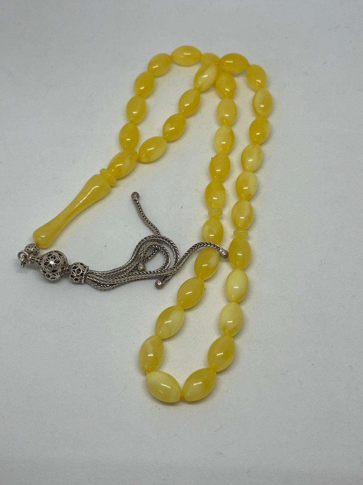 Amber tesbih / Misbaha pressed amber, Bijoux, Sacs & Beauté, Neuf, Enlèvement ou Envoi, Autres couleurs, Avec pierre précieuse