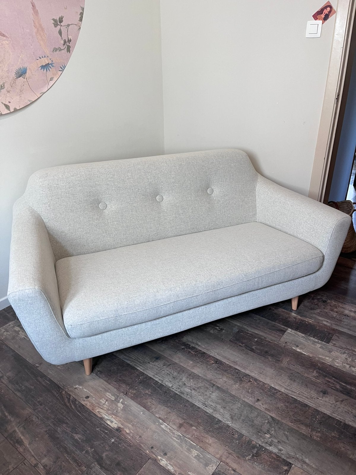 IKEA KLUBBFORS 2-zitsbank – Gunnared beige – nieuwstaat!, Ophalen, Zo goed als nieuw