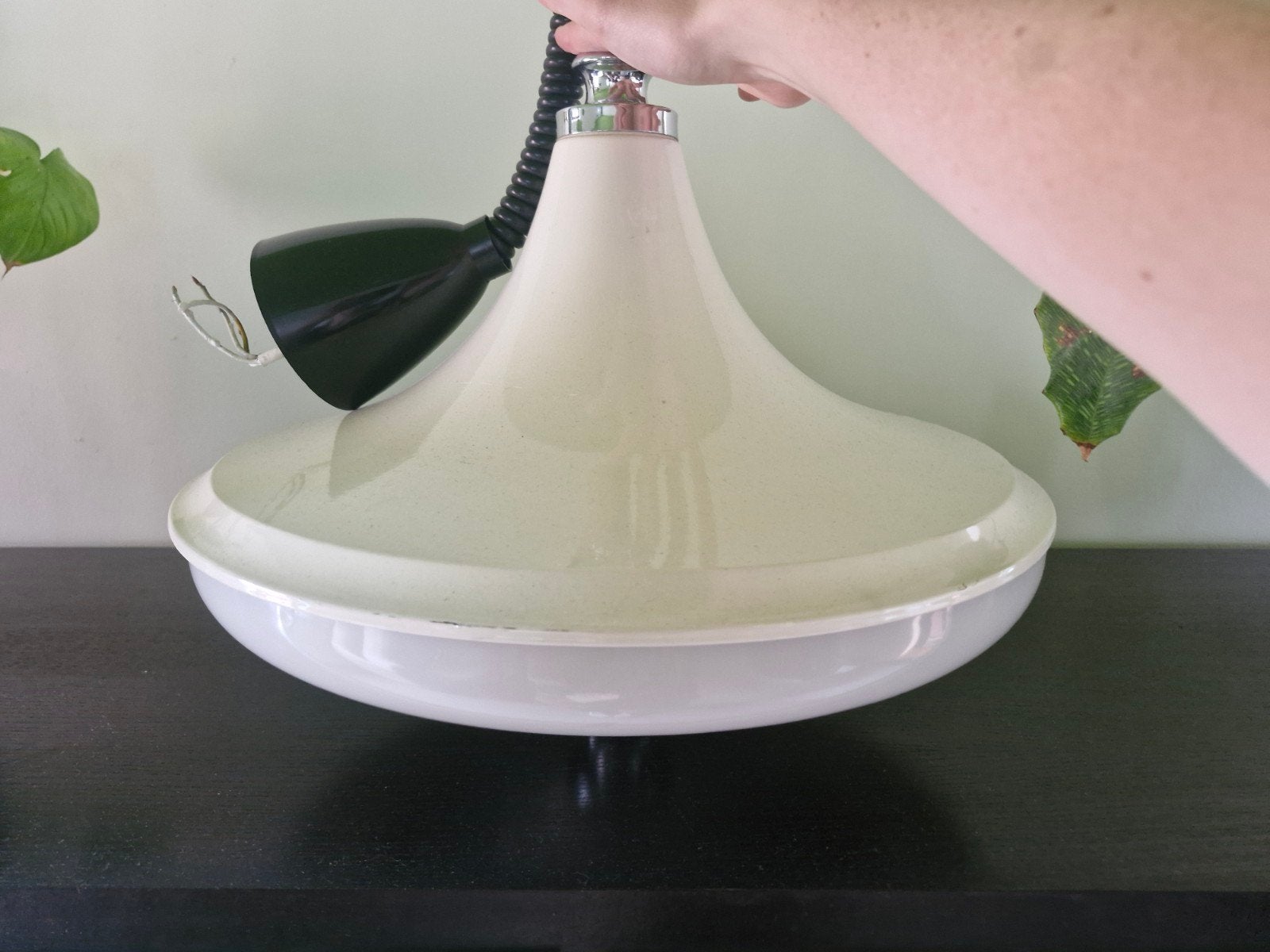 Hanglamp jaren 70, Huis en Inrichting, Ophalen, Gebruikt, Rond