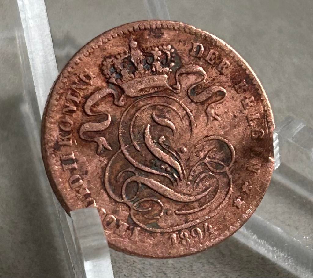 1 cent 1894 vlaams Leopold 2, Postzegels en Munten, Ophalen of Verzenden