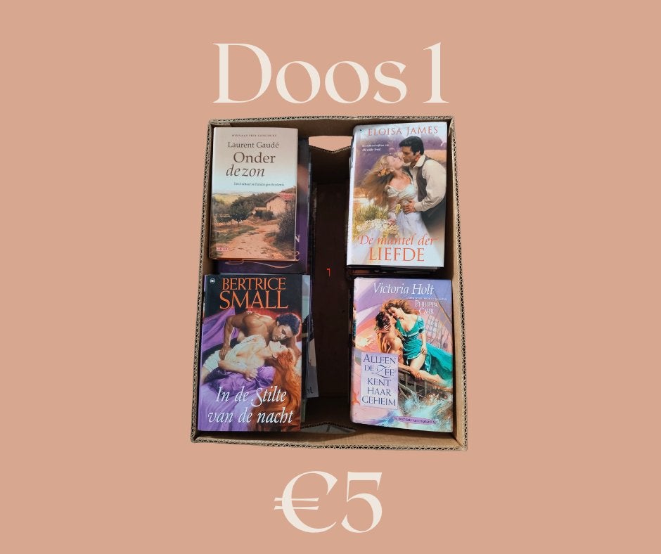 Lot van 9 bananendozen boeken, Boeken, Ophalen, Zo goed als nieuw, België