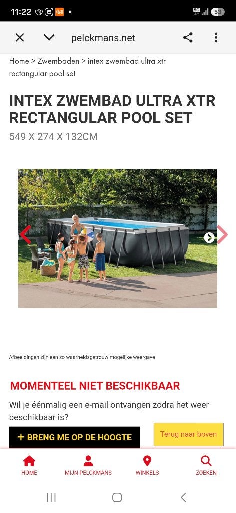 Opzet zwembad  5.5m, Tuin en Terras, Gebruikt, 200 tot 300 cm, Rechthoekig, Ophalen