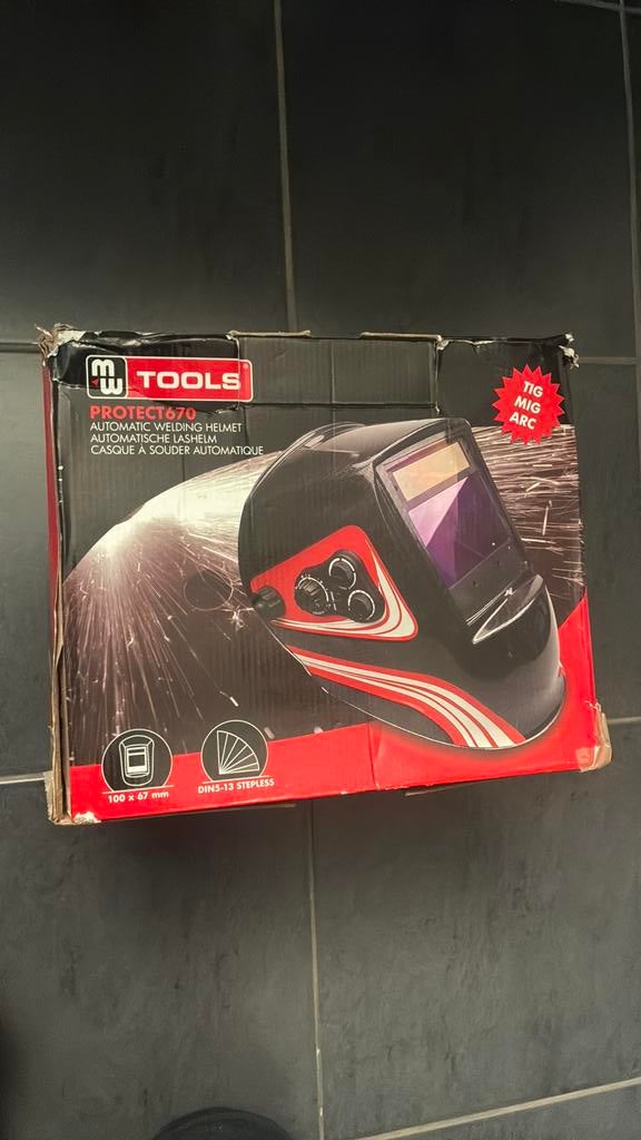 MW-Tools Protect670 automatische lashelm, Doe-het-zelf en Bouw, Ophalen of Verzenden, Zo goed als nieuw