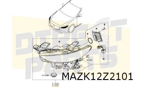 Mazda 3 (3/19-) Koplamp Links (LED/adaptief) Origineel! BCPW, -, Verzenden, -, Nieuw