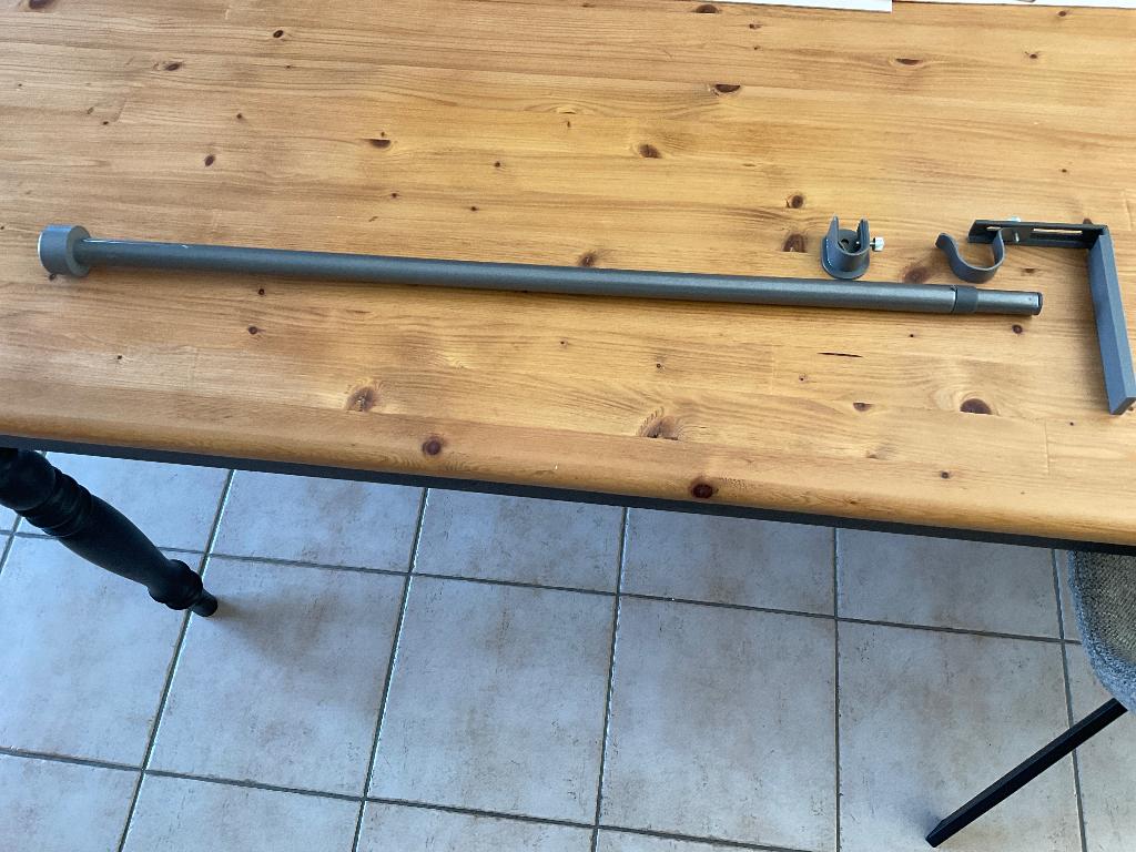 RÄCKA Tringle à rideau, gris 70-120 cm.        ### 5,00€ ###, Gris, Métal, Enlèvement, Utilisé