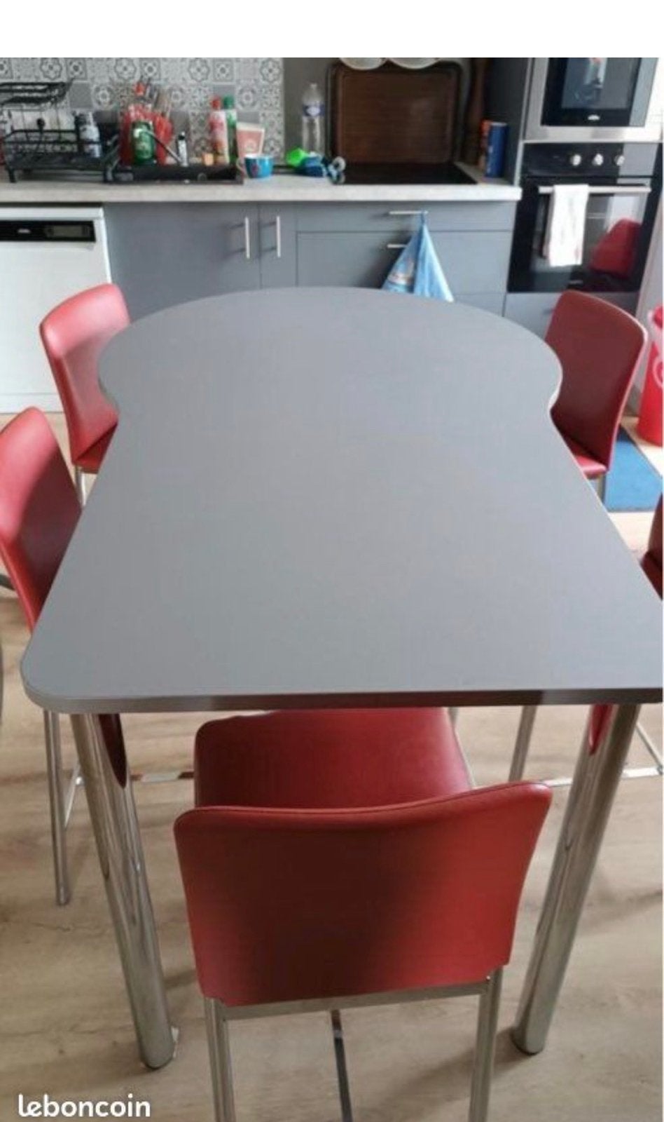 Table haute + 5 chaises, Enlèvement, Comme neuf