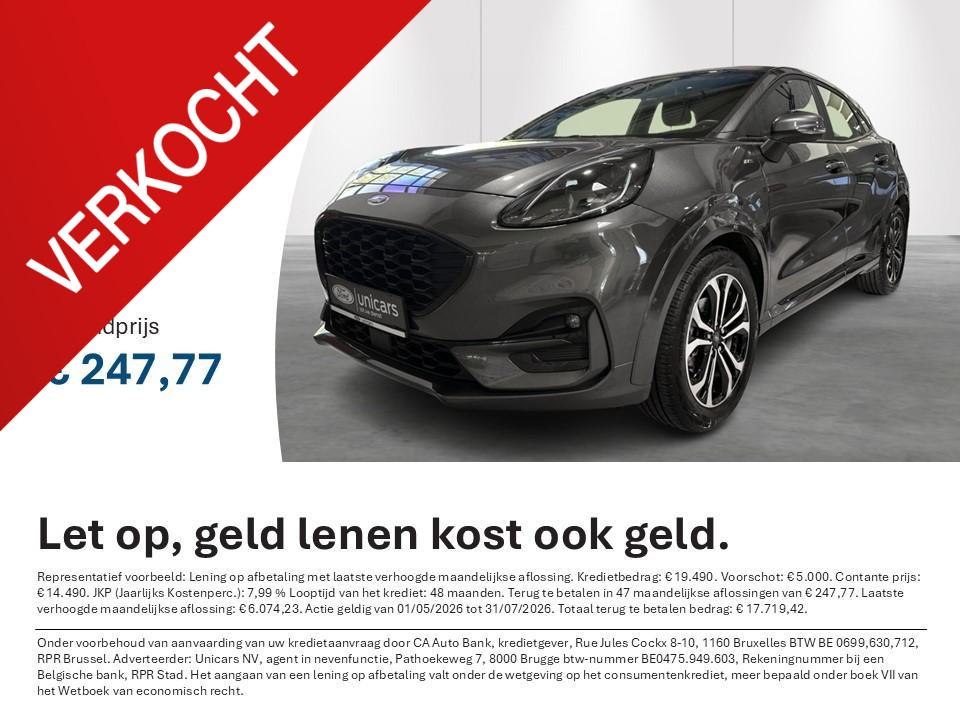 Ford Puma 1.0i Ecoboost MHEV 92kW Aut. ST-Line, Auto's, Ford, 129 g/km, 1404 kg, Bedrijf, 5 zetels