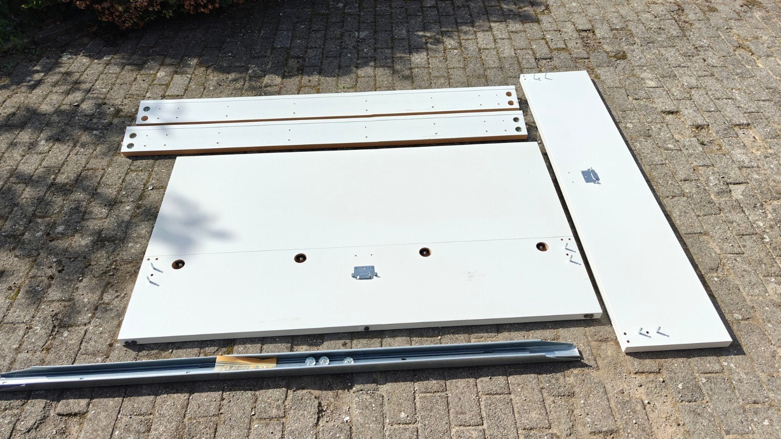 Ikea malm bed wit 160x200 + 2 lades, Huis en Inrichting, Ophalen, Gebruikt, Wit, Tweepersoons