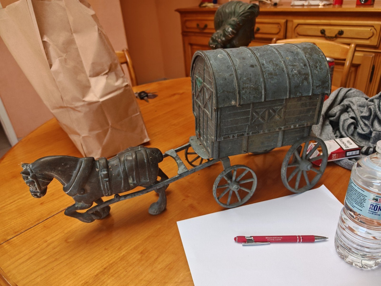 metalen paard met koets, Diversen, Ophalen