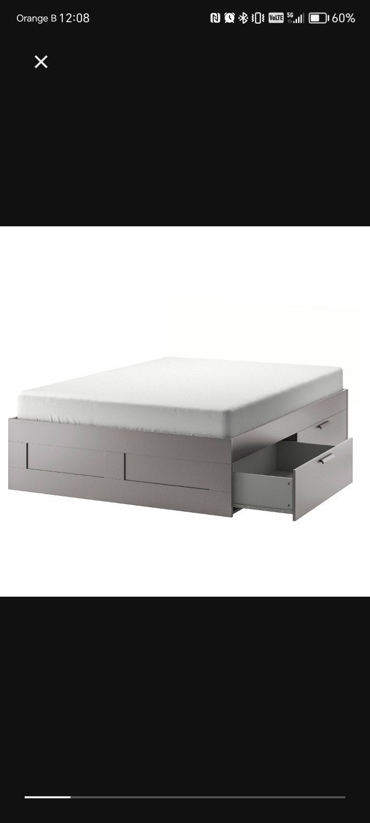 Bed 140 x 200, Huis en Inrichting, Slaapkamer | Matrassen en Bedbodems, Ophalen, Matras