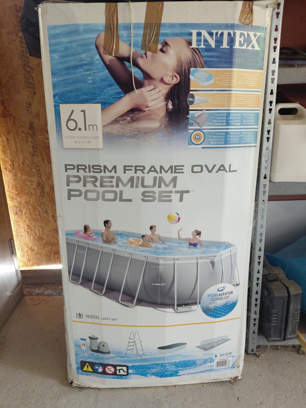 Intex prism frame oval 6,1m, Ophalen