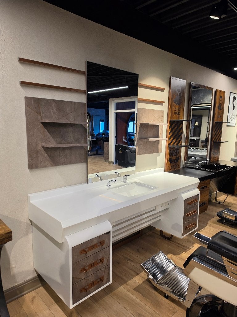 Barbierunit Zeus RX Man Showroom model kappers UITVERKOOP, Ophalen, Meerkleurig, Overige materialen, Overige stijlen