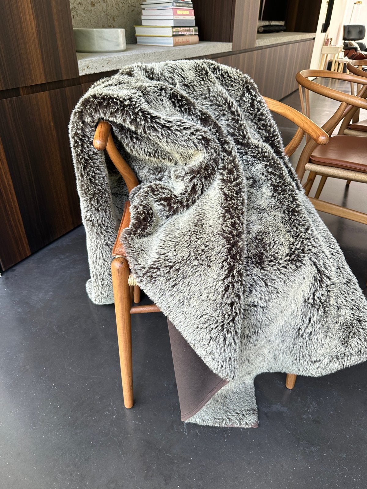 Plaid faux fur, Huis en Inrichting, Woonaccessoires | Plaids en Woondekens, Ophalen, Gebruikt, Plaid, Bruin