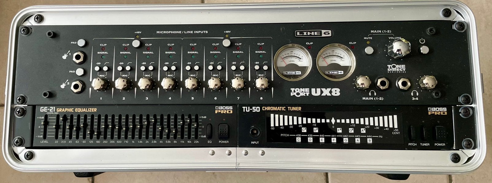 Vintage Gitaar /Studio Rack (Line 6 UX8, Boss GE-21 & TU-50), Muziek en Instrumenten, Ophalen, Zo goed als nieuw, Gitaar