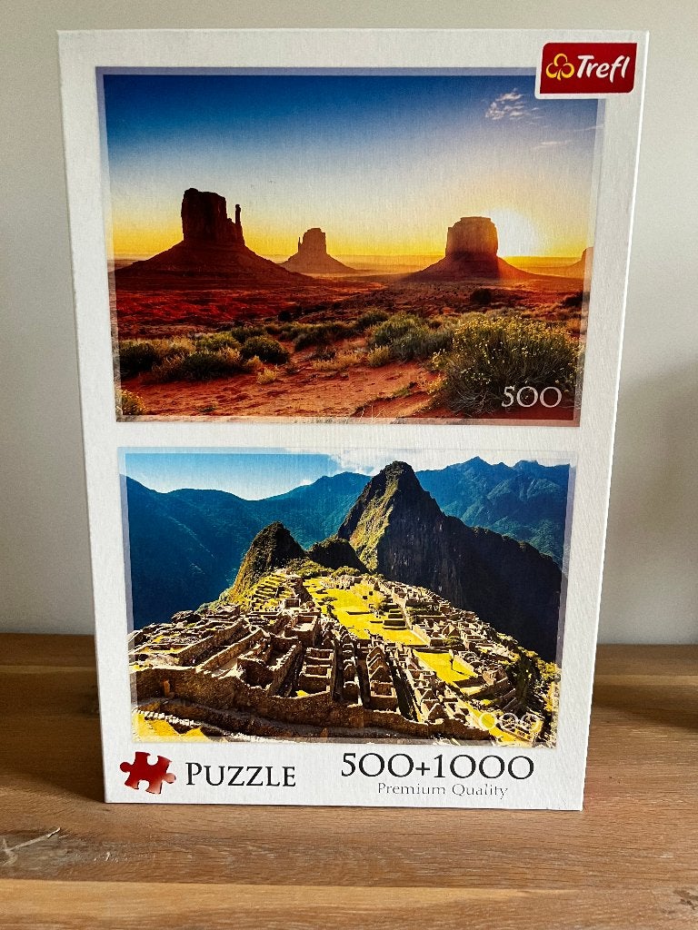 Puzzle Trefl - Machu Picchu et Monument Valley, Hobby & Loisirs créatifs, Sport cérébral & Puzzles, Enlèvement ou Envoi, 500 à 1500 pièces