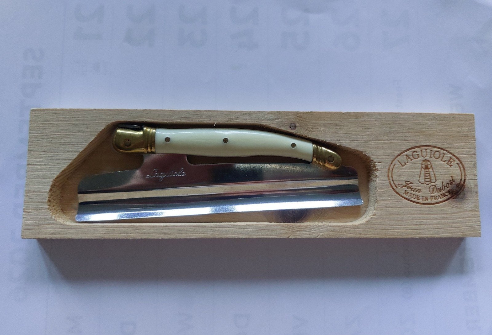 Luxe Laguiole Kruimelwisser (Jean Dubost) – In Origineel Hou, Enlèvement ou Envoi, Laguiole, Autres types, Autres matériaux
