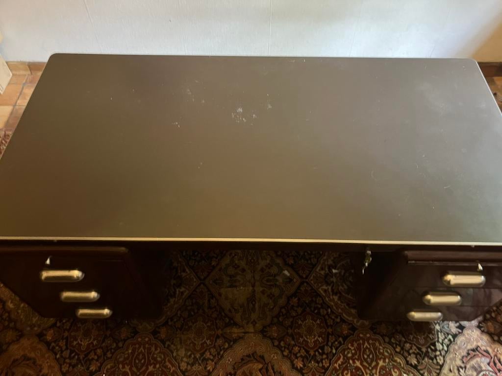 Stalen Bureau met kast, Ophalen, Gebruikt