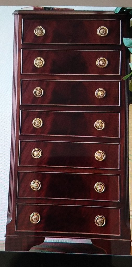 Vintage  french mahonie  seminaire kast ,7 laden., Ophalen